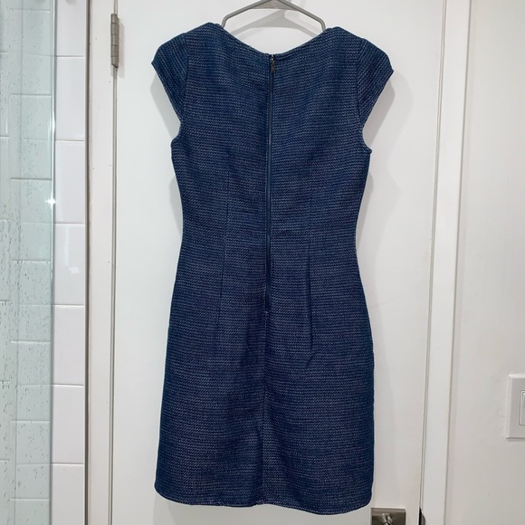 SOLD GUESS Indigo Cap-Sleeve Boucle Dress - Picture 11 of 15